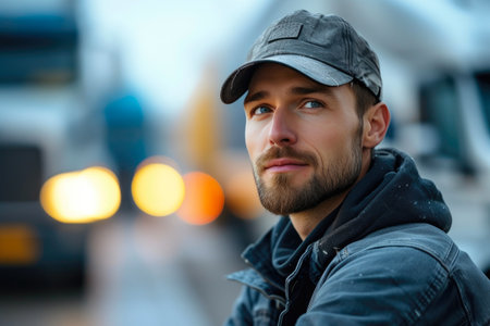 On the Road: Truck Driver's Perspectiveの素材