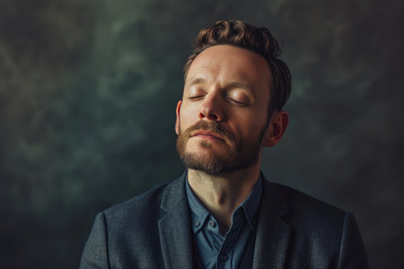 Aged to Perfection: Elegant Man Savoring the Elegance of Musicの素材
