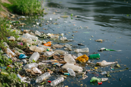 Waterway Menace: Plastic Pollution's Silent Onslaughtの素材
