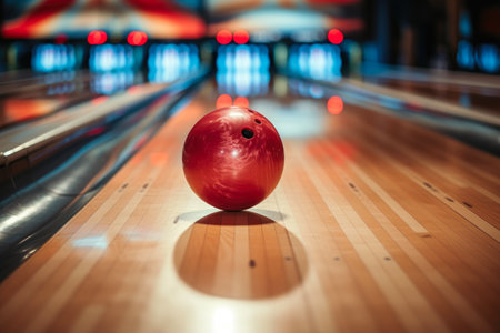 Bowling Brilliance: Pins Toppling in Actionの素材