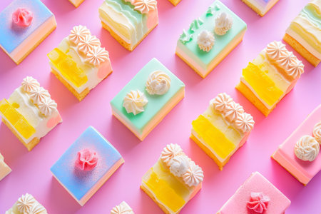 Delicious Isometric Cake Bliss in Pastel Huesの素材