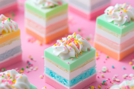 Chic Confections: Isometric Cake Macro Imageryの素材