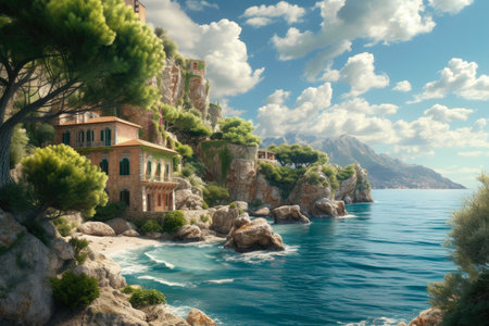 Majestic Italian Coastal Serenityの素材