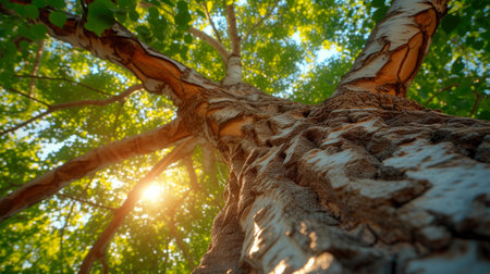 Majestic Poplar Tree in Bloomの素材