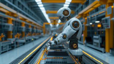 Futuristic Robotic Precision in Advanced Manufacturingの素材