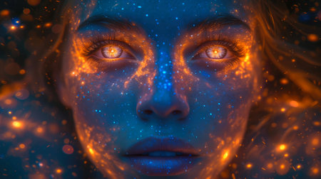 Mystic Gaze: A Portrait of Spiritual Graceの素材