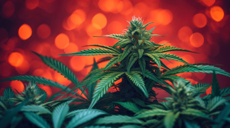 Aromatic Cannabis Buds Close-Upの素材