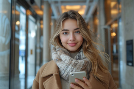 Corporate Bliss: Happy Entrepreneur with Smartphoneの素材