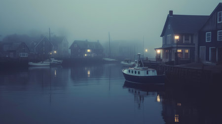 Ghostly Shores: Silent Secrets of a Fog-Blanketed Townの素材