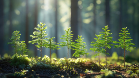 Emerging Evergreens in Spring Glowの素材