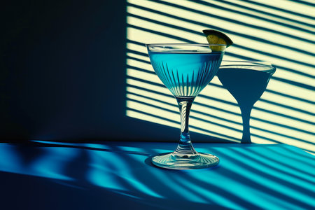 Elegance in Blue: Twin Cocktail Glassesの素材