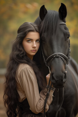 Riding in Style: The Perfect Duo in Rustic Splendorの素材