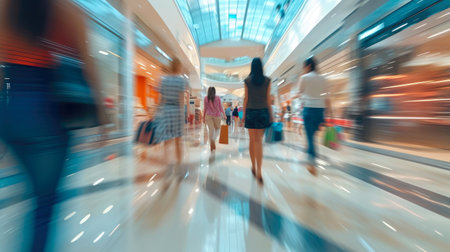 Dynamic Shopping Experience in Modern Mallの素材