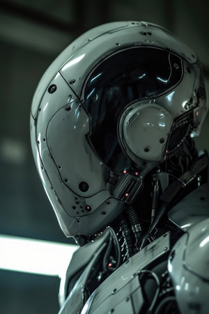Advanced Military Robotics: Helmet Close-Upの素材