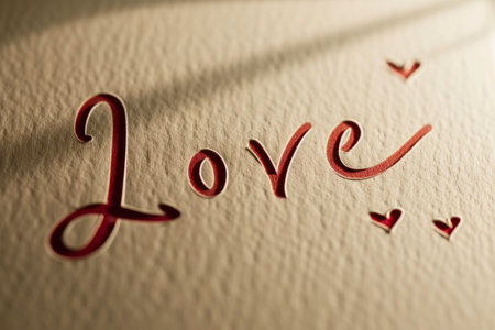 Contemporary Love Design: Typography with Heartfelt Flairの素材