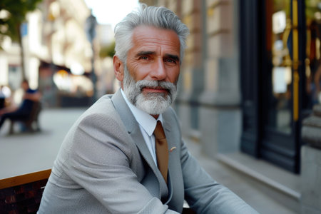 Sophisticated Wisdom: Neatly Groomed Gentlemanの素材