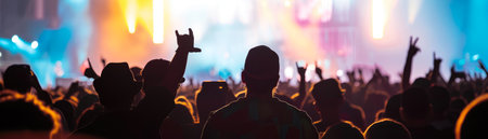 Evening Harmony: Stagecoach Music Fest Silhouette Sceneの素材