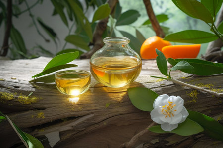 Harmony of Nature: Mandarin Orange, Cape Jasmine, and Essential Oilsの素材