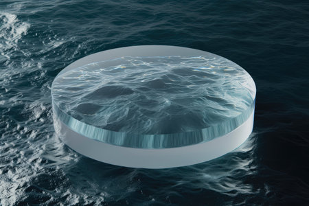 Glass Stand Amidst Fluid Mediumの素材