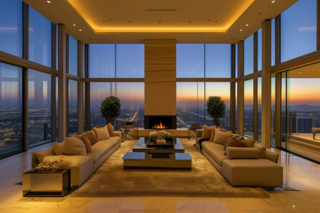 Metropolitan Chic: A Spacious Living Room Escapeの素材