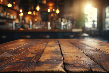 Classic Tavern Environment: Abstract Wood Table Backdropの素材