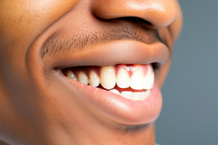 Embracing the Future of Dentistry: Smiling Man with Clear Alignerの素材