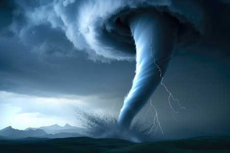 Rural Apocalypse: Tornado Devastates Countrysideの素材