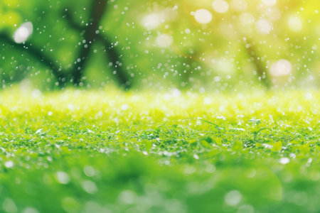 Hassle-Free Yard Care: Automatic Sprinkler at Playの素材