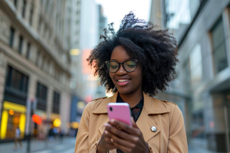 Urban Success: African American Businesswoman in the Cityの素材