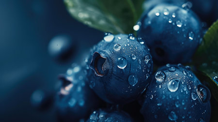 Vibrant Blueberry Close-Upの素材
