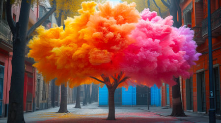 Urban Fantasy: A Burst of Color from the Cotton Candy Treeの素材