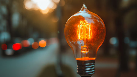 Innovative Glow: Iconic Light Bulb Conceptの素材