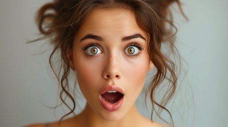 Authentic Startle: Woman Caught Off Guardの素材