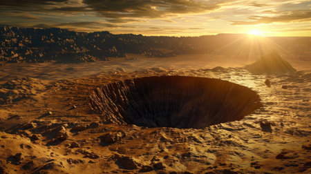 Nature's Artistry: Desert Crater Beautyの素材