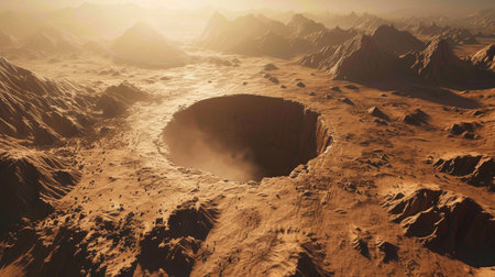 Majestic Desert Crater Landscapeの素材
