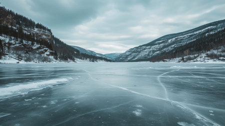 Nature's Freeze: Tranquil Ice Lakeの素材