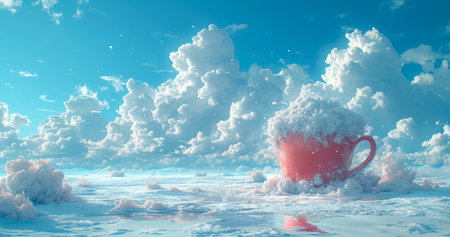 Winter's Cup: Standing Tall under Aquamarine Skiesの素材