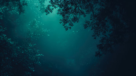 Evening Serenity: Deep Blues and Greensの素材