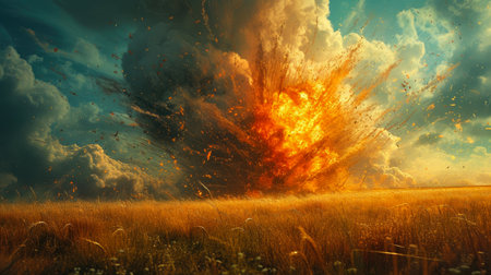 Explosive Chaos Amidst the Fieldsの素材