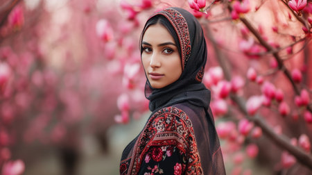 Arabic Tranquility: A Serene Muslim Moment in Natureの素材