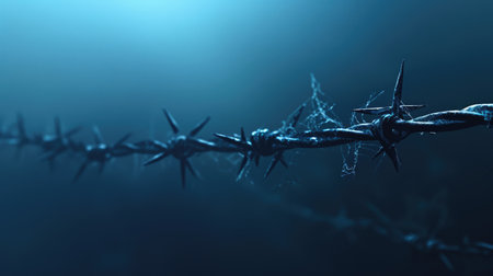 Security Barrier: Spiked Wire Fenceの素材