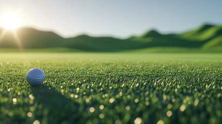 Sunlit Green: Rolling Hills Golf Courseの素材