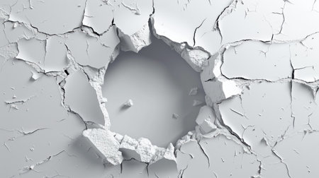 Dynamic Destruction: Explosive Force in Glossy Whiteの素材