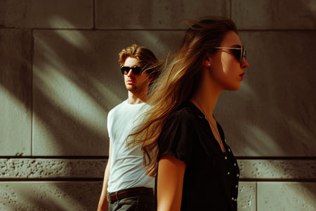 Self-Centered Stride: Couple in Perspectiveの素材