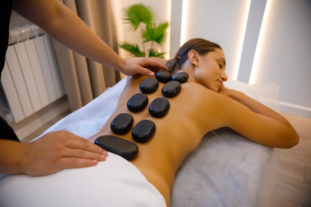 Renewed Vitality: Hot Stone Massage Experienceの写真素材