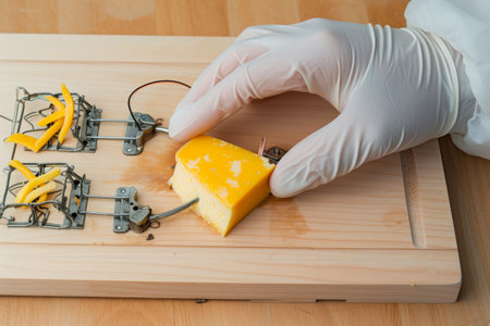 Mouse Trap Resetting: Hand in Protective Gloveの素材