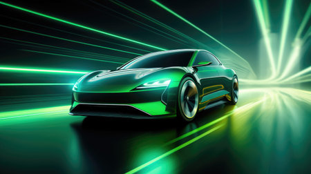 Electric Vehicle Illuminated: Cutting-Edge Auto Innovationの素材