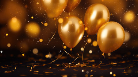 Celebration Extravaganza: Shimmering Balloons and Confettiの素材