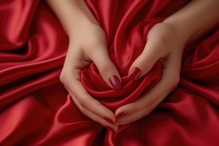 Enchanting Red: Portrait of Timeless Elegance and Beautyの素材