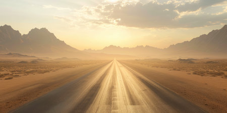 Endless Horizon: Desert Road in Unreal Engineの素材
